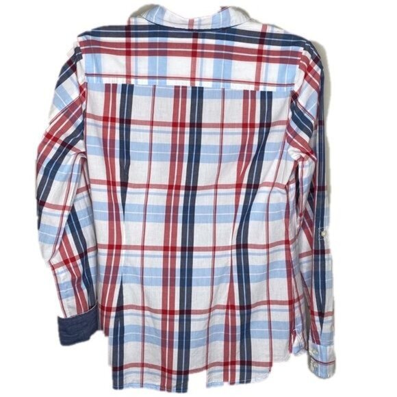 Tommy Hilfiger Womens Classic Fit Plaid Button-Up Shirt Long Sleeve Collared M - Picture 9 of 15
